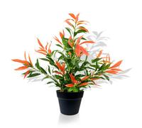 Crystals 80Cm Artificial Ficus Tree Photinia Red Robin Faux Plant In Pot