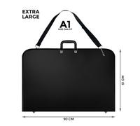 Crystals A1 Black Water Proof Portfolio Design Case Art Work Painting Folder Bag