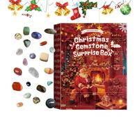 Crystals adventcalendars 2025, 24 Days Natural Crystal Minerals | 24 Days Natural Crystal Party Supplies | Christmas Countdown Calendar | For Thanksgiving Holiday Birthday Party Offices Home Room