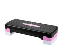 Crystals Aerobic Stepper Yoga Step Board Gym Fitness Exercise Cardio Adjustable Blocks Pink