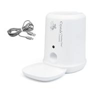 Crystals Automatic Cat & Dog Feeder with Camera - White, 4L Electric Auto Cat Feeder, 1080P HD, Night Vision, 2-Way Audio, App Control, Motion Detection, Battery Backup, Food Shortage Alert