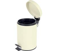 Crystals® Bathroom Pedal Bin With Inner Bucket - 3 Litre Bin - Cream