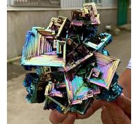 Crystals Bismuth Ore Metal Crystal Rainbow (Size : 1500-1600g)
