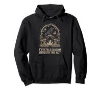 Crystals Bloom Beneath The Rot Mystical Fantasy Pullover Hoodie