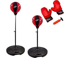 CRYSTALS Boxing Punch Ball Set 360 Degree Rebound Spring For Kids Height Adjustable Ф34x72-108cm