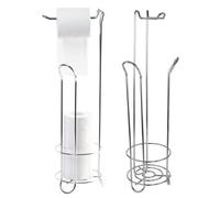 Crystals Chrome Free Standing Toilet Paper 4 Roll Storage Holder Stand Bathroom
