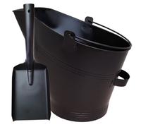 Crystals Coal Bucket And Shovel Set Waterloo Charcoal Ash Log Scuttle Hod Fireside Steel