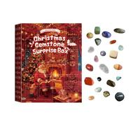 Crystals Countdown Calendar 2026, with Numbered Compartments, 24 Days Gem-stone Christmas Countdown, Educational Crystal Advent Box, Reusable, for Kids and Enthusiasts