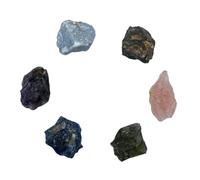 Crystals for Anxiety, Set of 6 Amethyst, Sodalite, Labradorite, Angelite, Garnet and Rose Quartz Healing Crystals and Stones