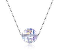 Crystals From Ball Pendant Necklaces 925 Sterling Silver Beads Necklaces For Women Simple Fine Jewelry