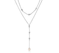 Crystals From Necklace 925 Stacked Fashion Pearl Women Gift Boutique Jewelry Long
