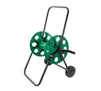 Crystals Garden Hose Reel Cart with Wheels - Heavy Duty Freestanding Portable 60m Hose Pipe Storage Trolley - Frost-Resistant Hose Holder for Outdoor Lawn, Yard, Patio & Garden Watering (Green)