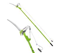 Crystals Garden Telescopic Tree Pruner, Extendable Ratchet Pulley Pole Hand Lopper Scissor, Gardening Heavy Duty Long Reach Tree Loppers Telescopic, Extending Tree Pruning Branch Metal Cutter_30cm Saw