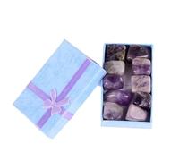 Crystals Gemstones Stones 10Pcs /Set Natural Tumbled Stone 15-20mm Mix Rock and Quartz Rose Bead Chakra Healing Crystal Irregular Polishing Amethyst Home(Amethyst)