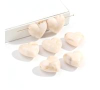 Crystals Gemstones Stones 15pcs/lot Marbling Colorful Acrylic Heart Peach Beads Cute Love Loose Spacer Bead DIY Bracelets Necklace Jewelry Accessories(Shell Color)