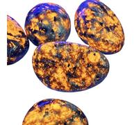 Crystals Gemstones Stones 1PC/3PCS/5PCS 10-50mm Natural Yooperlite Tumbled Stones Crystal Minerals-UV Fluorescent,Glitter,Healing,Gift(5pcs)