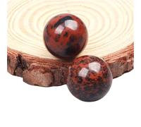 Crystals Gemstones Stones 20mm Crystal Ball Undrill Gemstone Sphere Polished Naturally Love Amethyst Bead Spiritual Energy Balance Meditation Gift(Mahagany Jasper)