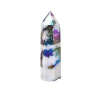Crystals Gemstones Stones Natural Aura Stone Crystal Point Healing Obelisk Black and White Zebra Quartz Wand Beautiful Ornament for Home Decor Pyramid(50-60mm)