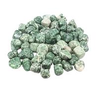 Crystals Gemstones Stones Natural Tumbled Stone Healing Crystals Malachite Amazonite Chiastolite Specimen Energy Mineral Tank Aquarium Garden Home Decor(Green Spot Jade,500g)