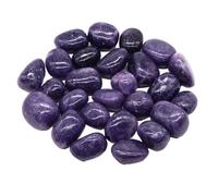 Crystals Gemstones Stones Natural Tumbled Stone Healing Crystals Malachite Amazonite Chiastolite Specimen Energy Mineral Tank Aquarium Garden Home Decor(Lilac Lepidolite,1000g)