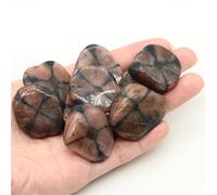 Crystals Gemstones Stones Natural Tumbled Stones Bulk Polished Rocks Gemstones Assorted Healing Crystals for Home Garden Tank Aquarium Decoration(Chiastolite Flake,100g)