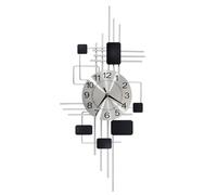 Crystals Geometric Wall Clock Modern Luxury Large Decorative Clock Big Clocks for Living Room, Silver