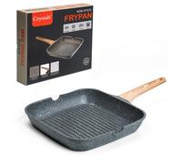 Crystals Grill Pan Non Stick Griddle Frying Pot Pan Cooking Steak Breakfast Maker