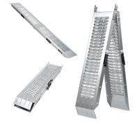 Crystals Heavy Duty Folding Loading Ramp - 200kg Capacity Alloy Steel Access Ramp for Motorbikes, Mobility Scooters & Trolleys | Compact, Portable Design for Easy Transport & Storage