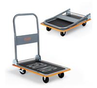 Crystals Heavy Duty Folding Platform Trolley - Strong 150kg/300kgLoad Capacity Hand Truck with Smooth Rolling Wheels, Foldable Handle & Non-Slip Platform for Easy Transport (Capacity 150KG)
