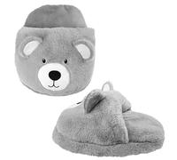 Crystals Hot Water Bottle Teddy Bear Slippers, Foot Warmer with Cover, Soft Breathable Fabric, Winter Warmth Men & Women, Safe Overheat Protection, Feet Warmer for Cold Feet, 2L Plush Heated Slippers