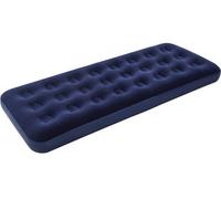 Crystals Inflatable Single Flocked Comfort Air Bed Camping Mattress Airbed Blue Travel