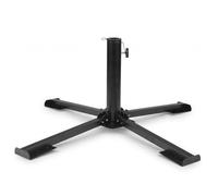 Crystals Large Metal Foldable Cross Parasol Base Stand Patio Garden Umbrella Base, Black (Foldable)