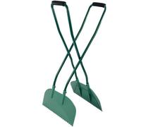 Crystals Long Handled Leaf Collecting Rake Grabs Garden Leaves Tidy Collector Grabber