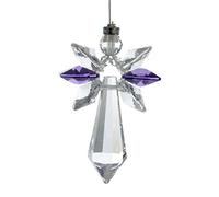 Crystals lucky crystal angel, Crystal, amethyst, 19,4 x 3,5 x 1 cm