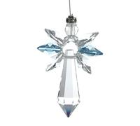 Crystals lucky crystal angel, Crystal, aquamarine, 19,4 x 3,5 x 1 cm