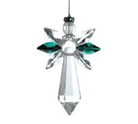 Crystals lucky crystal angel, Crystal, emerald, 19,4 x 3,5 x 1 cm