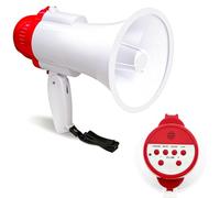 Crystals Megaphone Speaker Portable - Mini Loud Speaker Megaphones with Siren Bullhorn - Built-in Siren, Record and Play, Adjustable Volume Mega Phone