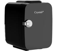 Crystals Mini Fridge 4/10/15L Tabletop Cooler & Warmer, 12V DC / 220V AC Dual Power, Quiet 28dB, Removable Shelf, Car/Desk/Office/Bedroom