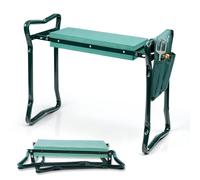 Crystals Portable Garden Kneeler Tool Bag Padded Seat Seat Pad in Green | Size: Large Crystals Green L
