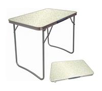 Crystals Portable Mdf Wooden Top Folding Dining Table Garden Outdoor Picnic Camping White