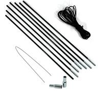 Crystals Replacement Tent Poles, Fibreglass Pole Kit Shock Corded Camping Tent Equipment Awning Cord Repairs Set (S (4m x 8.5mm))