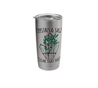 Crystals & Sage Clear that... Funny Sage Aura Cleaning Stainless Steel Insulated Tumbler