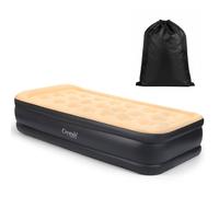 Crystals Single Inflatable Air Bed Mattress Raised Airbed with Electric Pump in Beige Crystals Beige Single