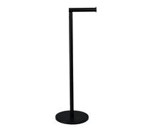 Crystals Stainless Steel Freestanding Toilet Roll Holder -2-in-1 Toilet Paper Holder and Storage Rack for Bathroom, Holds 4-5 Rolls, Heavy Duty Non-Slip Base, Rust-Resistant (Black)