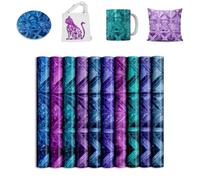Crystals Sublimation Transfer Sheets, 12x12 Purple Sublimation Paper for Tumbler T- Shirts, Mug Heat Press, Coaster Blank