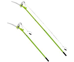 Crystals Telescopic Tree Lopper, Gardening Heavy Duty Long Reach Loppers, Extendable Ratchet Pulley Pole Pruner Hand Garden Loppers, Extending Tree Pruning Branch Cutter + 30cm Saw, Metal