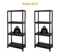 Crystals The 4-Tier Plastic Racking Shelf Is An Ideal Solution For Storage And Organization In Warehouses, Shops, And More. Made From Sturd