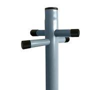 Crystals Washing Line Post for Outside - Galvanised Washing Line Pole Heavy Duty - Extendable Clothes Line Pole for Outdoor with Ground Socket - Grey