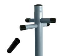 Crystals Washing Line Post - Heavy-Duty Outdoor Galvanised Extendable Clothes Drying Pole with Ground Socket, Weather-Resistant & Sturdy Laundry Support for Garden Use, Steel Construction - Grey