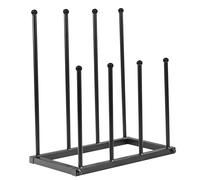 Crystals Welly Boot Rack, Rustproof Boot Rack for 4 Pairs of Wellington Boots, Cast Iron Wellie Boot Holder & Storage - Black